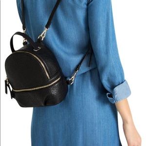 NWOT mini black backpack